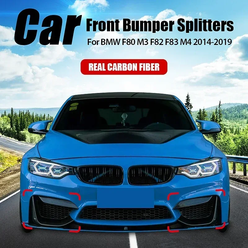 

2 шт., передний бампер из углеродного волокна для BMW F80 M3 F82 F83 M4 2014-2019