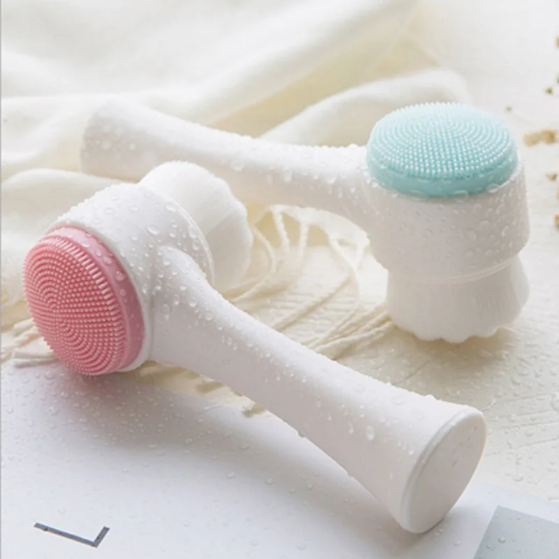 Facial Care Cleansing Brush Soft Facial Cleansing Massage Exfoliating Silicone Waterproof Facial Cleansing Scrub Brush