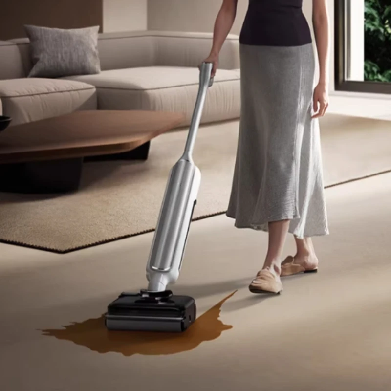 Máquina de Limpieza Inalámbrica MIJIA 4Pro - Diseño Plano, Accesorio de Doble Borde, Diseño Antienredos, Potencia de Succión de 21000 Pa E301