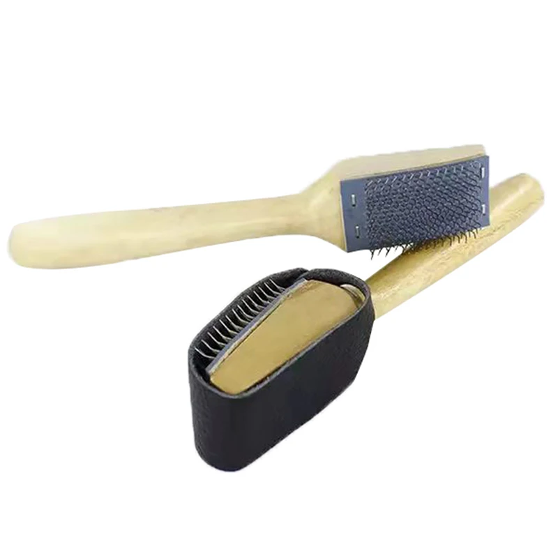 1PC Wooden Suede Sole Wire Shoe Brush Cleaners Ballet Dance Shoes Cleaning Brushes Shoes Brushes for Home Cleaning Footwear