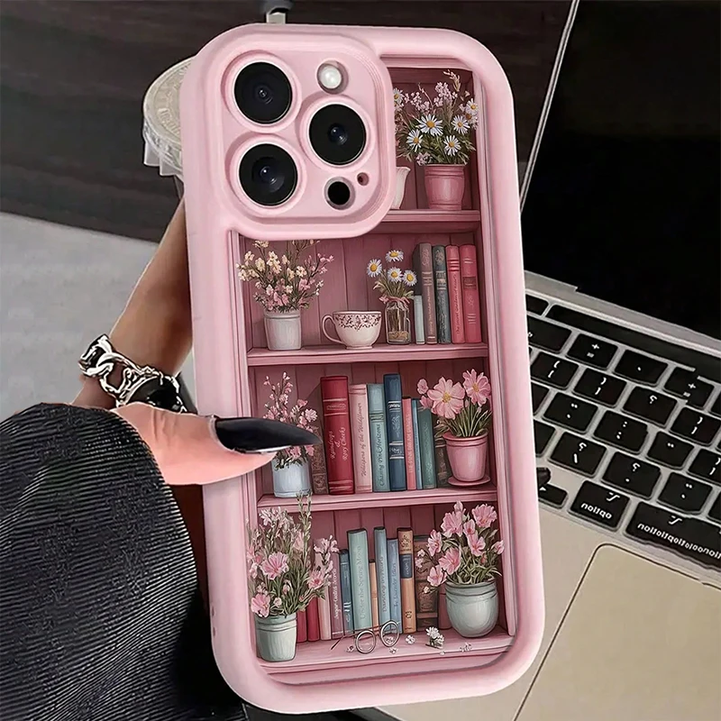 حافظة هاتف وردية ناعمة مضادة للصدمات مع تصميم دفتر الألوان لهاتف آيفون 17 برو ماكس 17 Air 16 15 14 13 12 11 XS XR X 7 8 Plus 16E