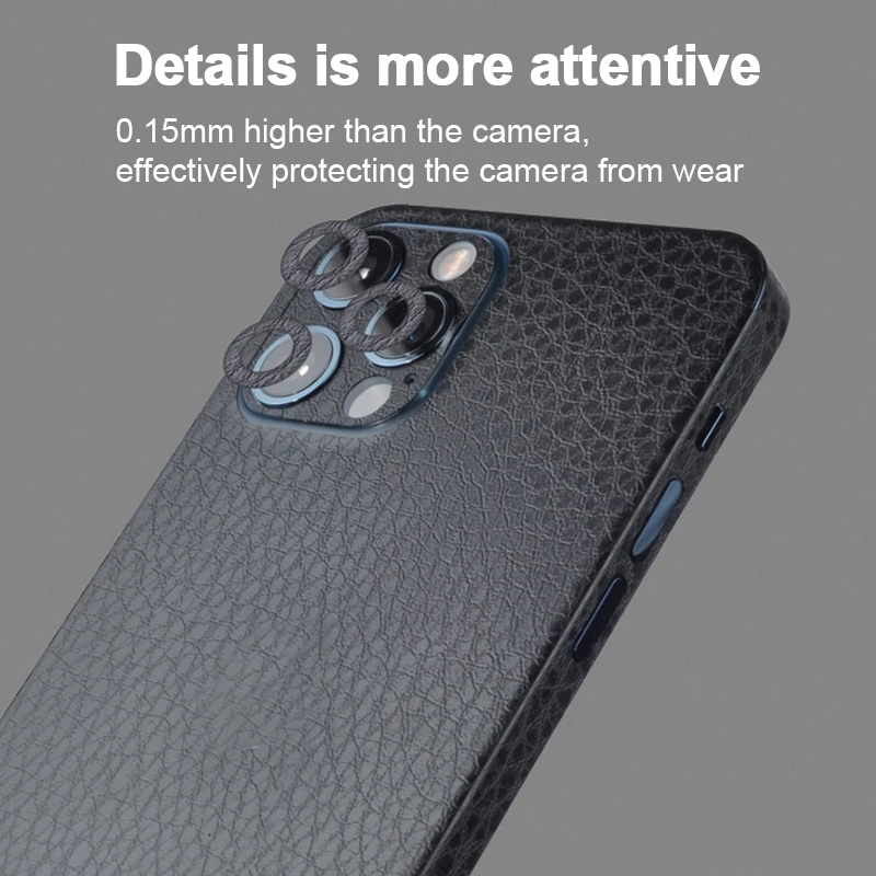 Upgrade Leather PVC Full Sticker for IPhone 15 Pro Max Pro Max 5 s Plus Protector Back Film