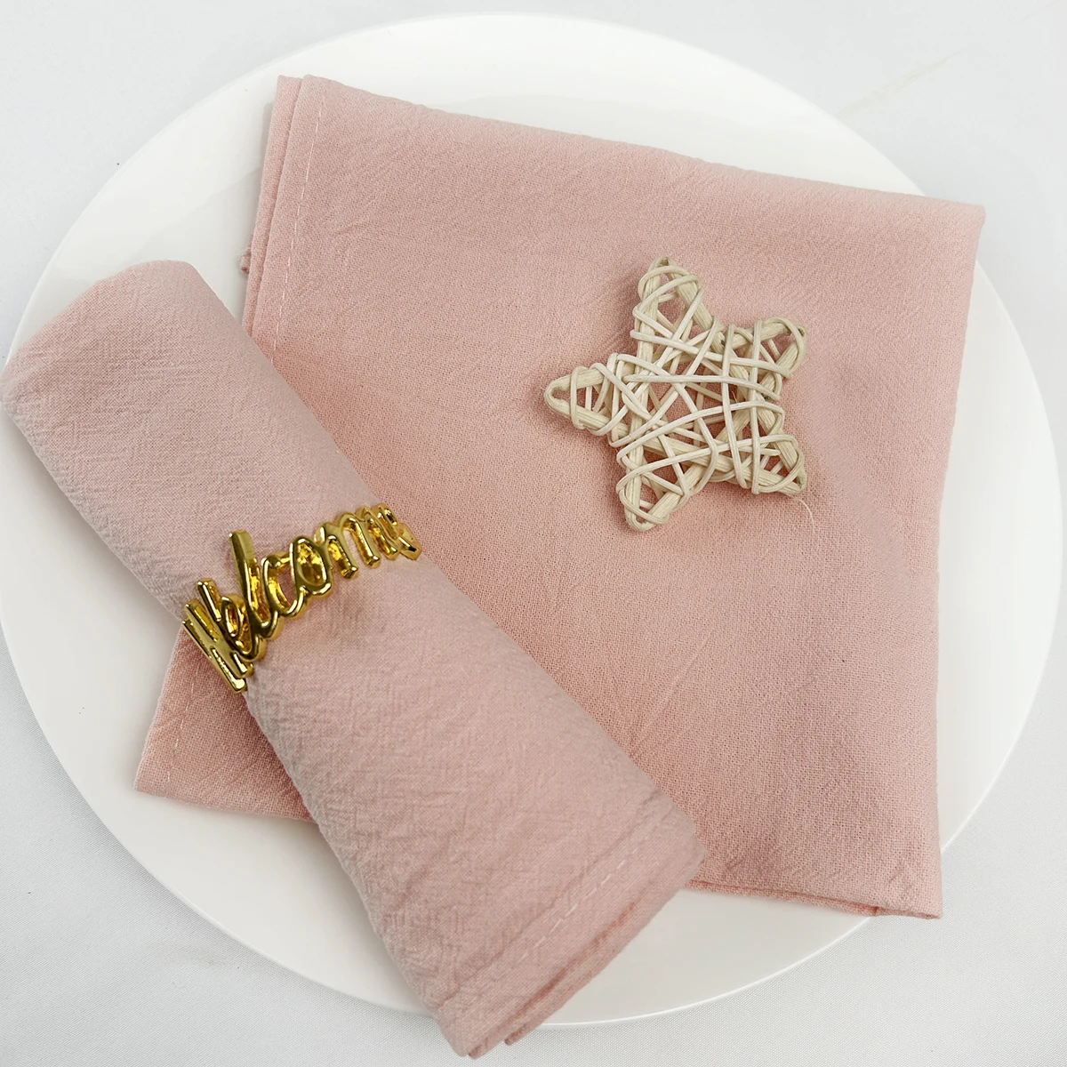 6PCS 30X45cm Wedding100% Cotton Cloth Dinner Napkins Soft And Durable Cocktail Napkins Wedding Party Dining Table  Napkins