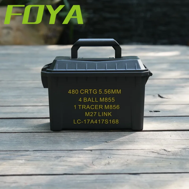 Lightweight Ammo Storage Case, Plastic Dustproof-Waterproof Toolbox, Tactical Bullet Box, 5.56, 7.62 Outdoors High Strength Box