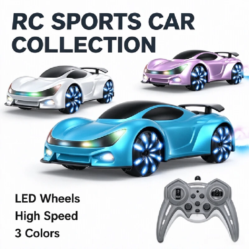 Kids Toys Under 50 - 汎用4WDリモコンカー。LEDライトとスプレー効果を搭載した、大人向けの充電式電動ホビーツール。ドリフト走行も可能。