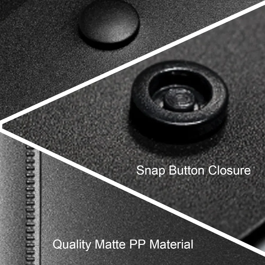 مجلد ملفات عمودي من البوليستر مغلف ملفات بلاستيكي مع زر إغلاق Sp لحزمة ورق بحجم حرف A4 مكونة من 5 قطع باللون الأسود