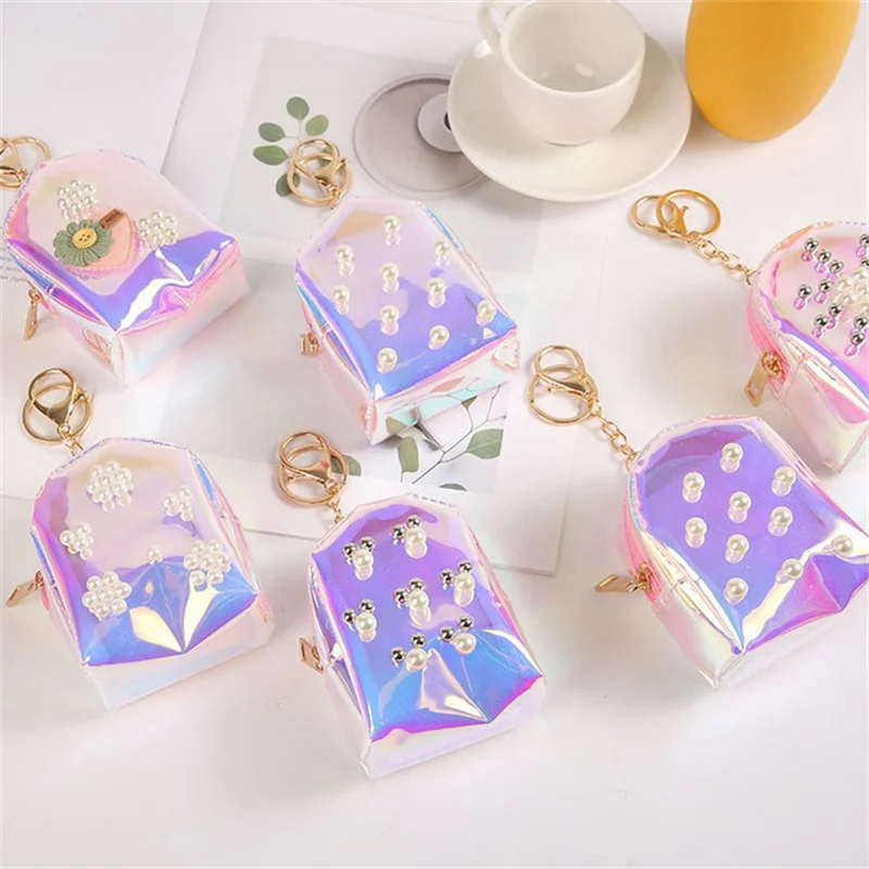 New Colorful Transparent Versatile Lightweight Earphone Bag Mini Storage Bag Fashion Key Wallet