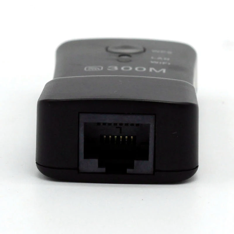 Wireless USB Universal WiFi Adapter, Ethernet Network Bridge Repeater, WiFi Signal Amplifier para Smart TV, RJ-45 Port, 300Mbps