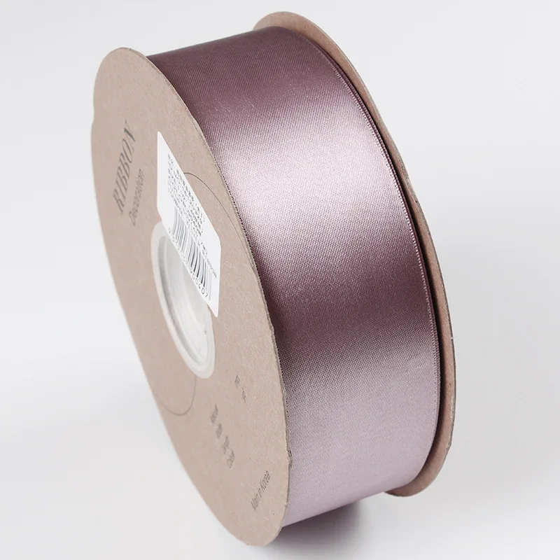 Satin Silk Ribbon for Crafts Supplies, Wide Valentine Rose Gold, Black, Burgundy, Silver, Red, Pink Color Gift Wrap Fita 50Yards