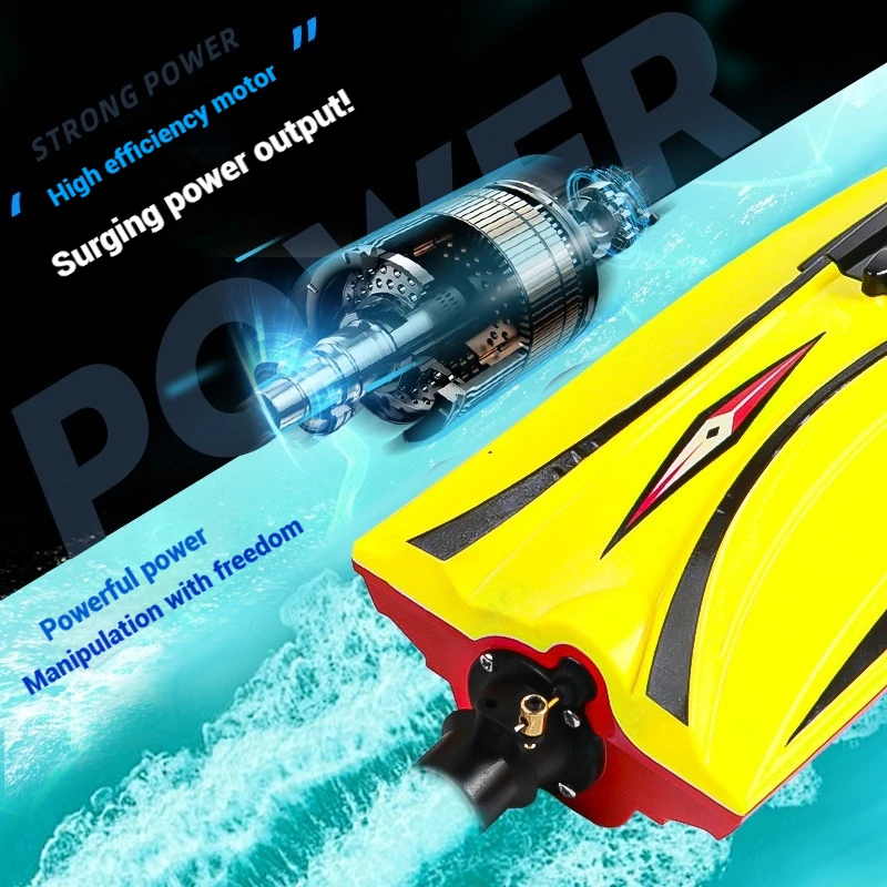 لعبة قارب جديدة يتم إطلاقها عن بعد في المياه، قارب سريع عالي السرعة، سفينة كهربائية ونموذج صعود المياه