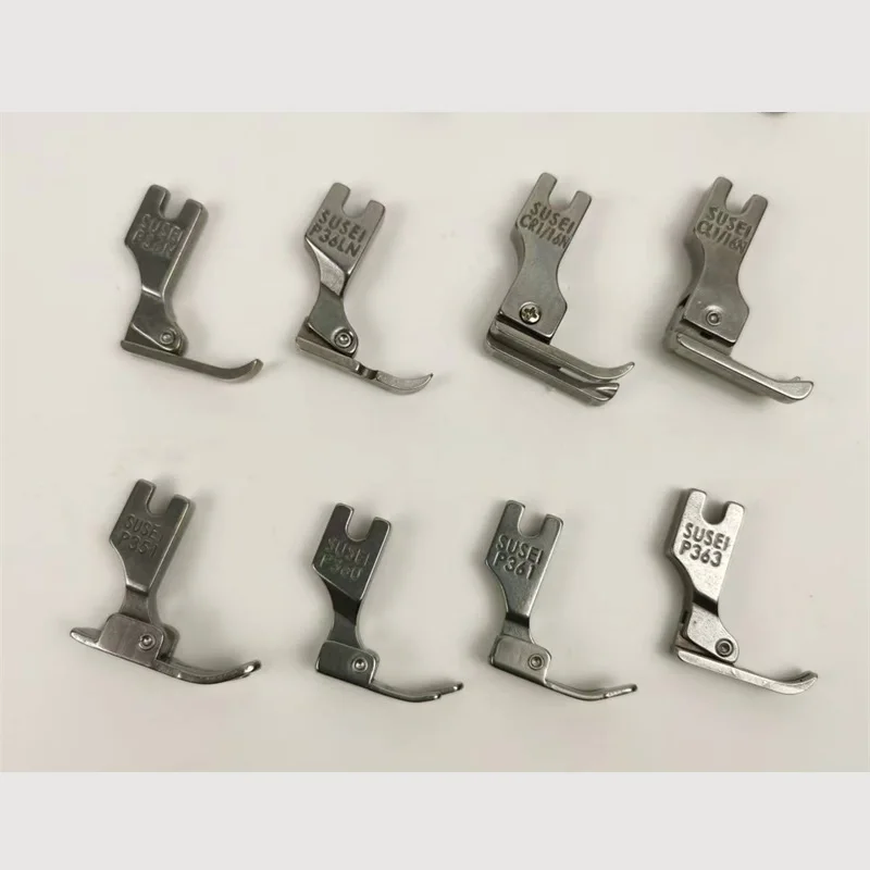 ماكينة خياطة قطعة قدم الضغط في ماكينة الخياطة P351 P58 T35 متمحور قطعة قدم الضغط في ماكينة الخياطة مع دليل اليمين واليسار SP-18 مع 2 مسامير للمغني B