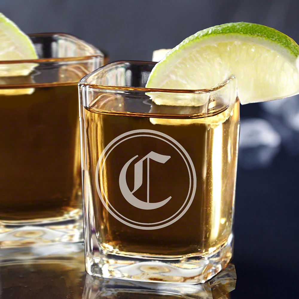 Personalized Gift for Groomsman Square Shot Glasses Wedding Party Best Man Engraved Shot Glasses Father of the Groom Proposal