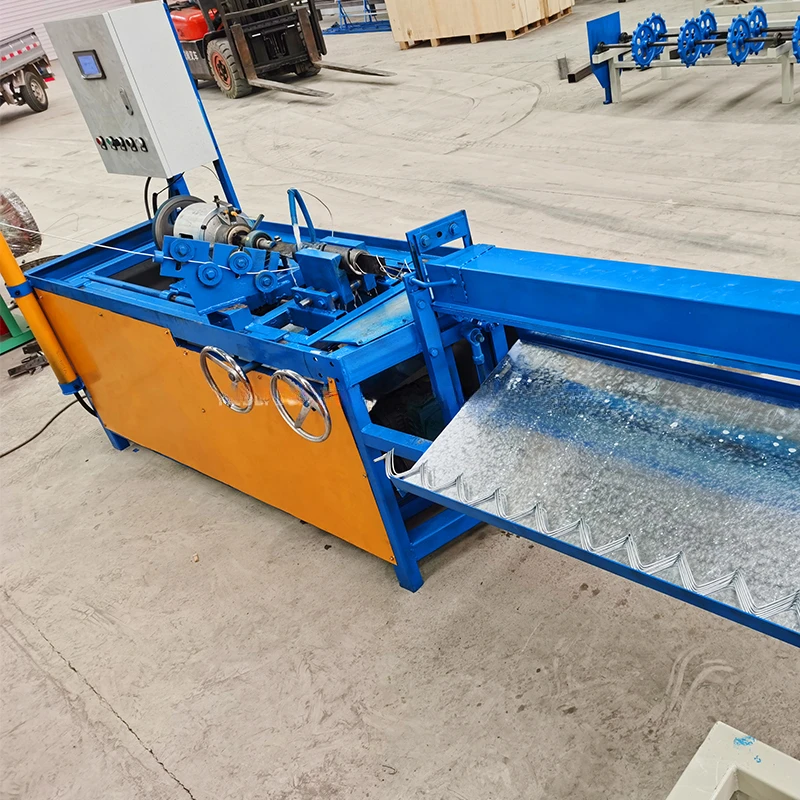 Semi Fully Automatic Plc Control Manual Operated Diamond Chain Link Fence Making Machine
