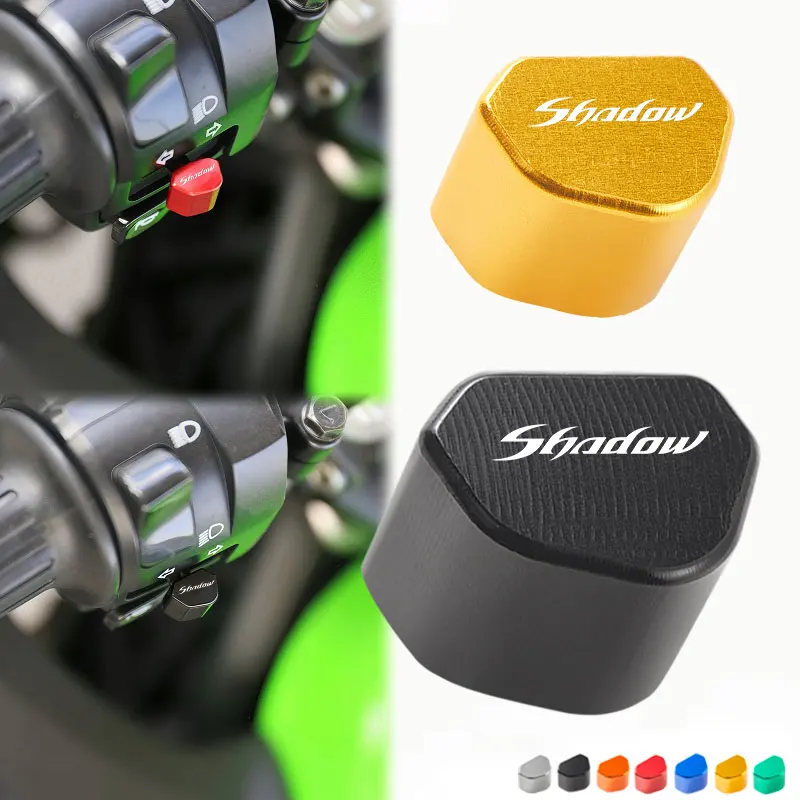 Mototcycle CNC Switch Button Turn Signal Switch Key cap For Honda Shadow VT 400 600 750 1100 1300 VT400 VT600 VT750 VLX600