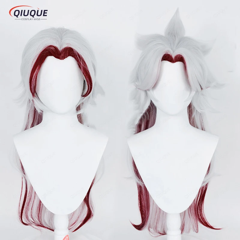 High Quality Impact Arataki Itto Cosplay Wig Arataki Itto Heat Resistant Synthetic Hair Anime Wigs + Wig Cap + Horn