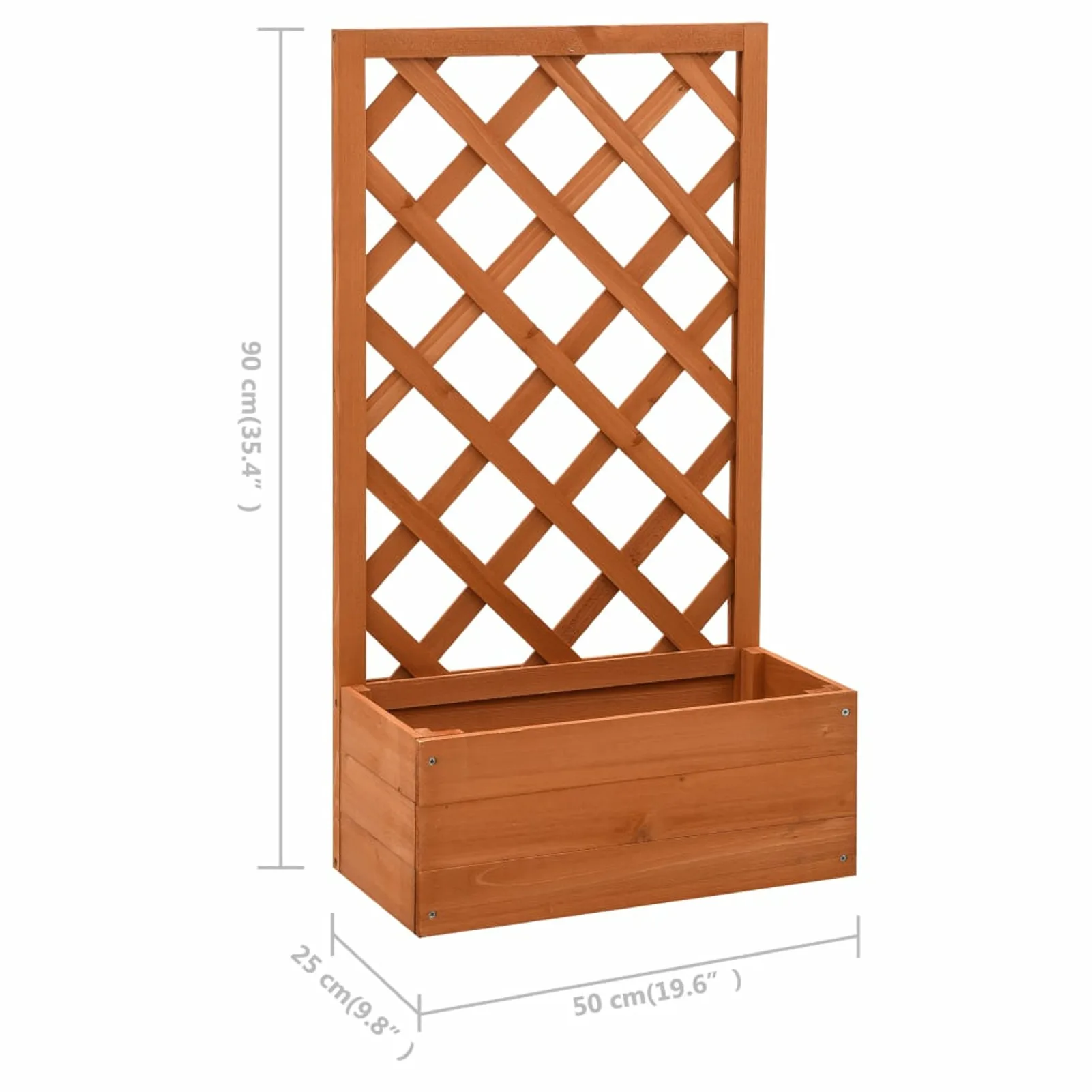Garten gitter Pflanzer Box Outdoor Hochbeet mit Gitter Outdoor Garten Blume stehend Pflanzer Box Deko 50x25x90 cm