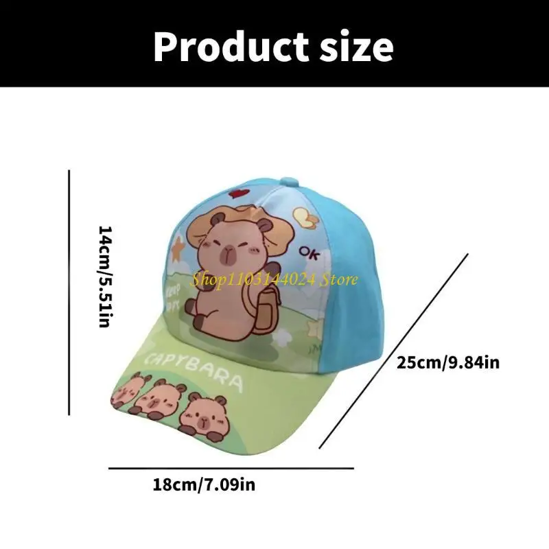 N5KE Capybara Print Baseball Hat Personality Fashion Hat Outdoor Photography Hat