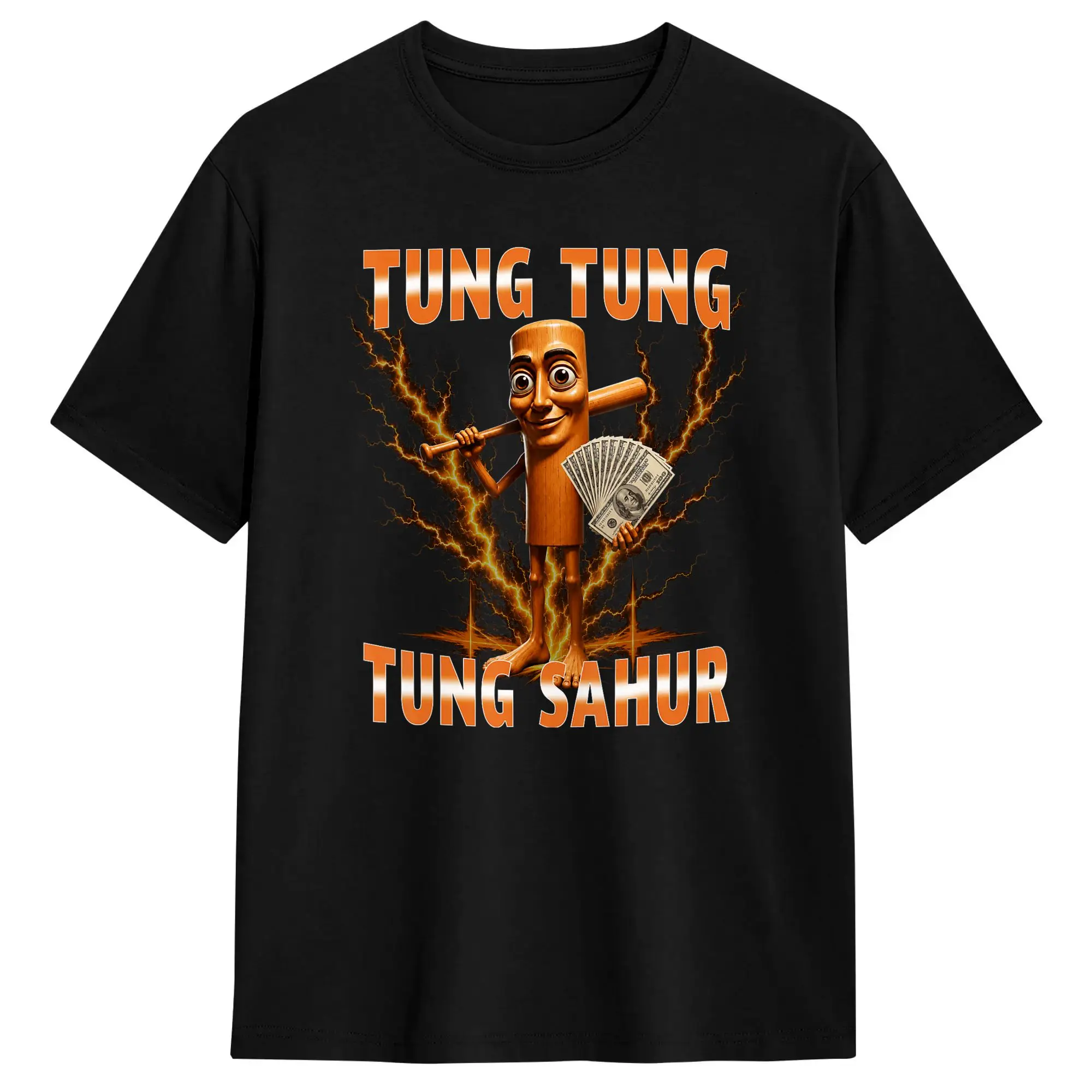 Streetwear T Shirt Tung Tung Tung Sahur is Calling Funny Money Meme Cotton T-Shirts Hippie Tshirt Men Pattern Short Sleeve Tops