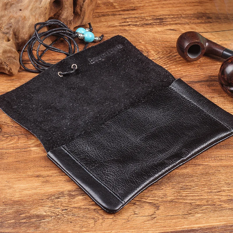 PU Leather smoke Pipe Bag Handmade Clutch Portable Tobacco Smoking Pipe Case Pouch Smoking Tools Accessories Bag For Man