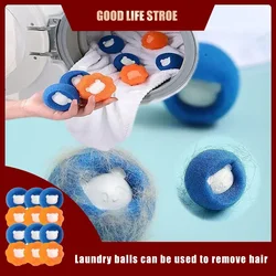 3/6/12PCS Laundry Balls Set Reusable Washing Machine Hair Removal Balls Clean Fluff Pet Hair Remover Practical Clothes Homewares