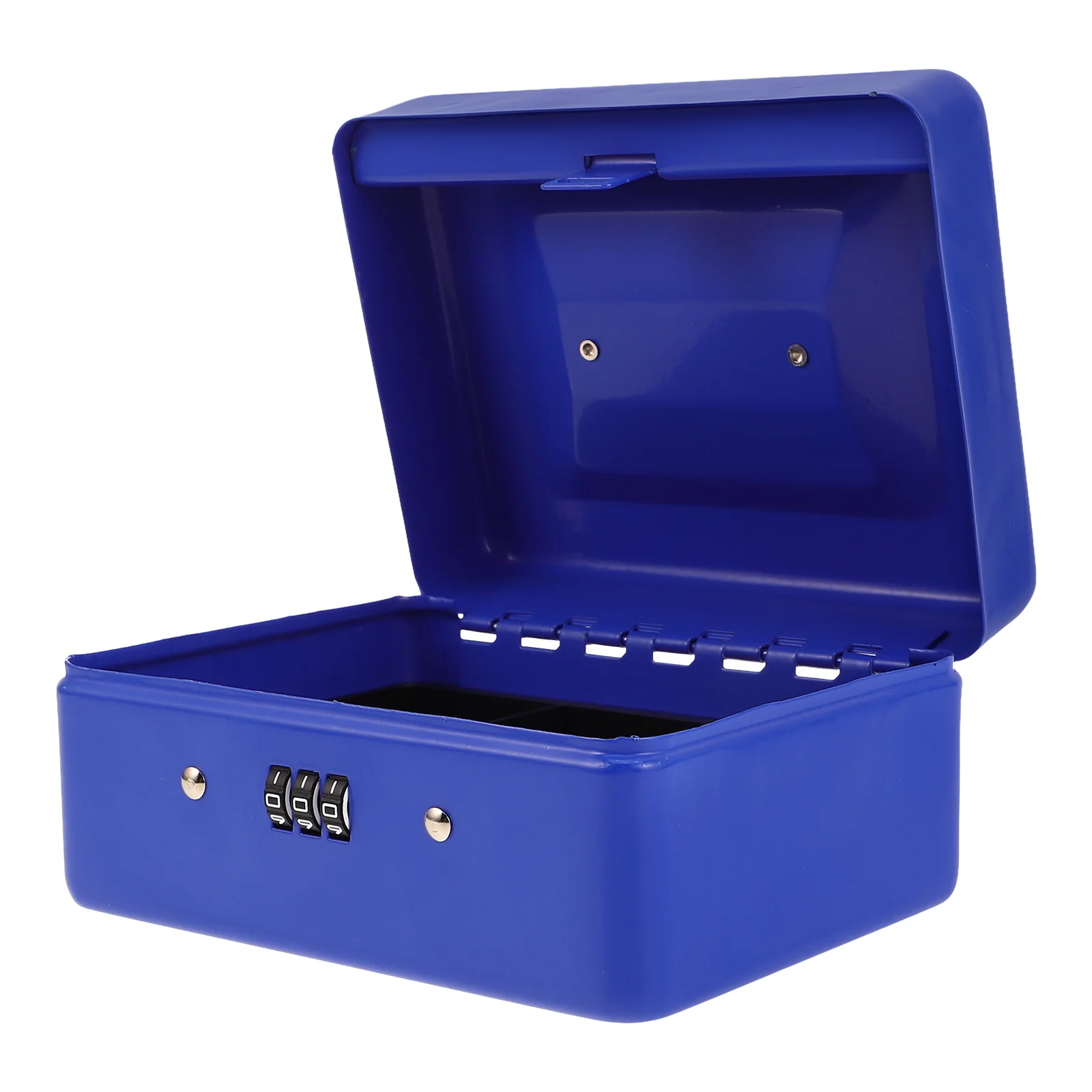 Caja de efectivo grande con cerradura, organizador de dinero de Metal grueso de 5,8 pulgadas, bandeja extraíble, lata de almacenamiento portátil para efectivo, caja fuerte para objetos de valor