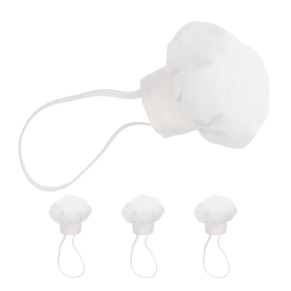 

4 Pcs Chef Hat Decoration Miniature Hata Cap Cotton Hats Cloth Baby Headwears