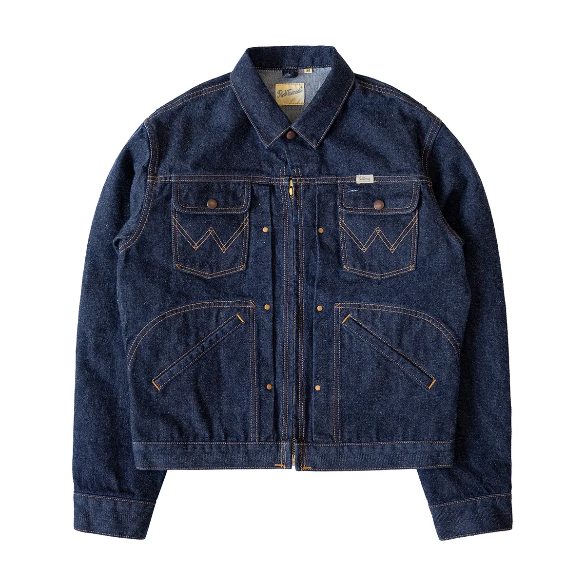Indigo Denim Jacket Men's Retro Western Style