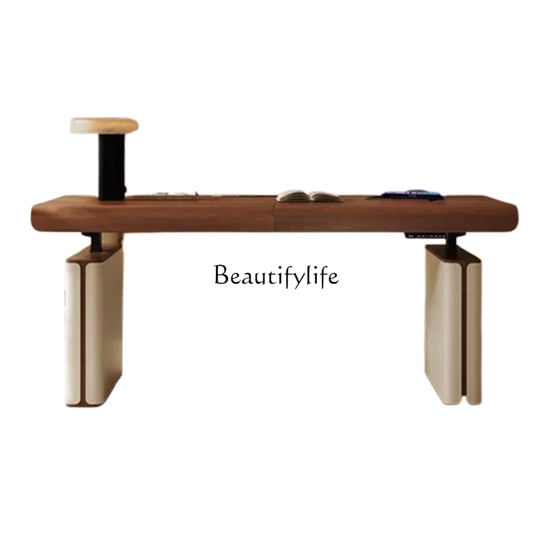

LJYElectric Adjustable Office Desk Wood Luxury Elevate Modern Conference Table Executive Workstation Mesa Para Computador Furnit