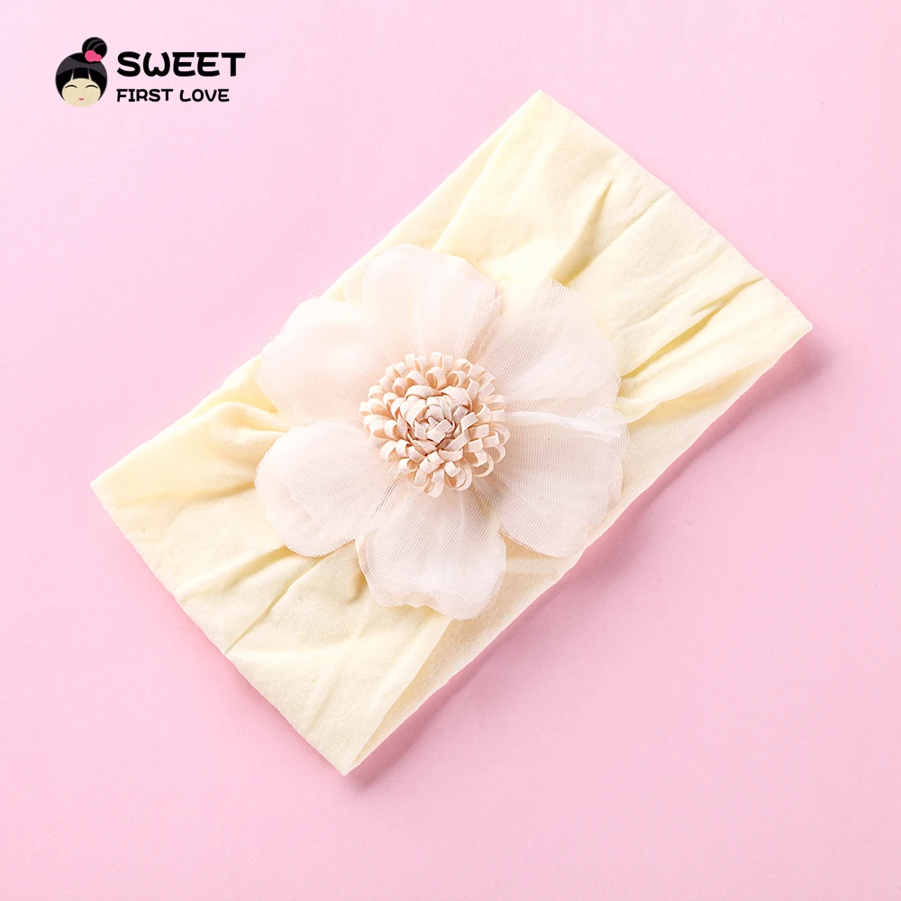 Chiffon Flower Baby Girls Headband Princess Children\'s Elastic Bands For Girl Hair Baby Accessories Newborn Photography Prop