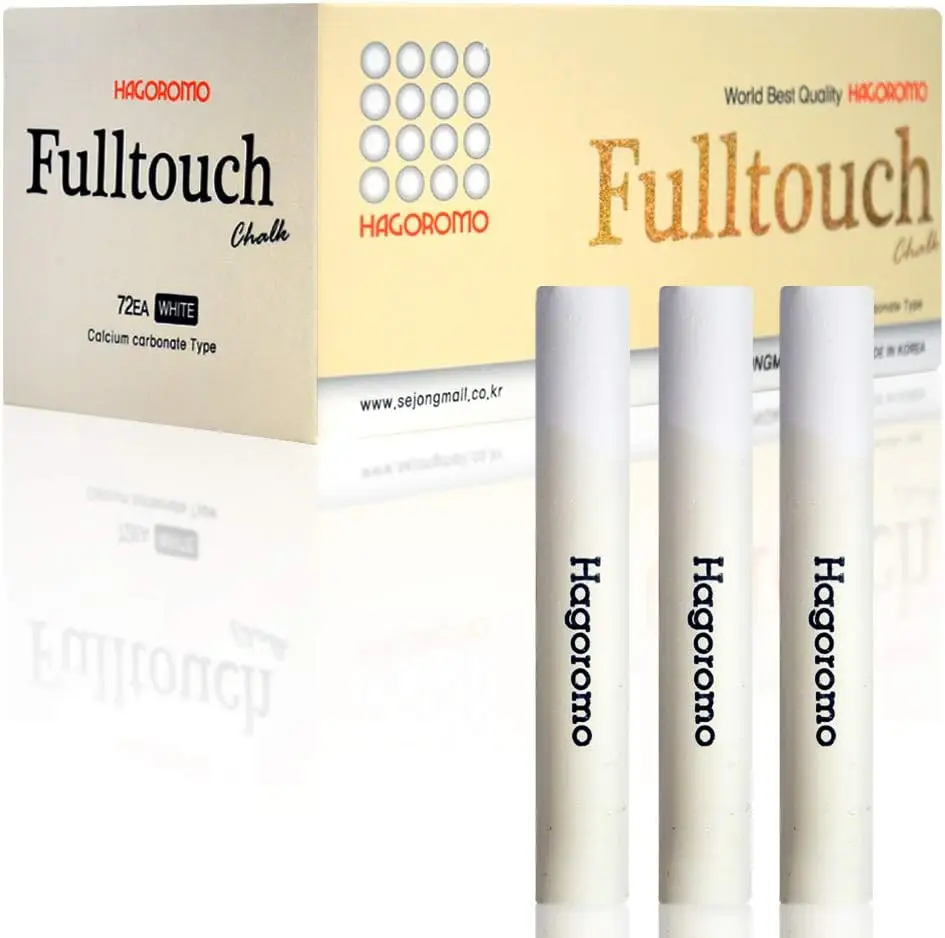 

Набор цветных мелков Fulltouch, 72 штуки, белые, для плавного письма и стирания.