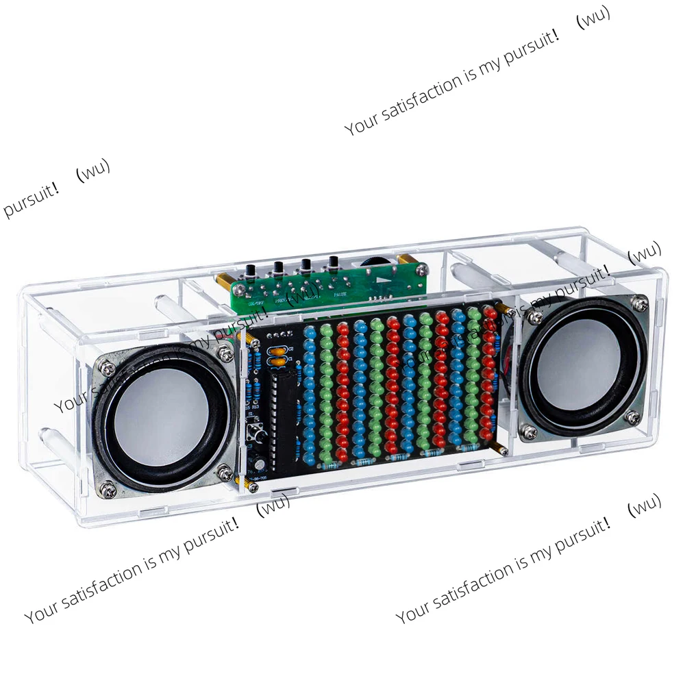 

DIY Bluetooth Speaker Kit Electronic LED Music Spectrum MH-M18 Dual Channel Soldering Practice 3W Speaker 8002 Amplifier DC5V