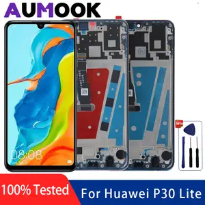 Bilashmart LCD HUAWEI P30 Lite Display HUAWEI P30 Lite Nova 4e MAR LX1A LX2 LX3A LCD Screen Digitizer Assembly Replacement Parts