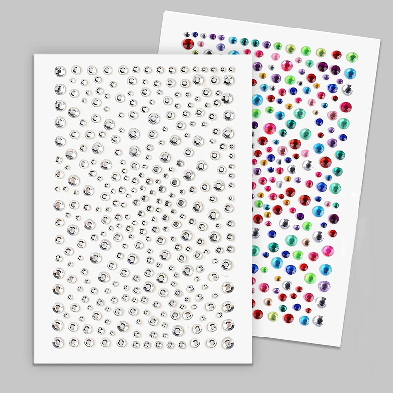 Face Jewels Tattoo Stickers Rhinestones Fake Tattoo For Women Masquerade Party Music Festival Stage Performance Face Makeup Tool