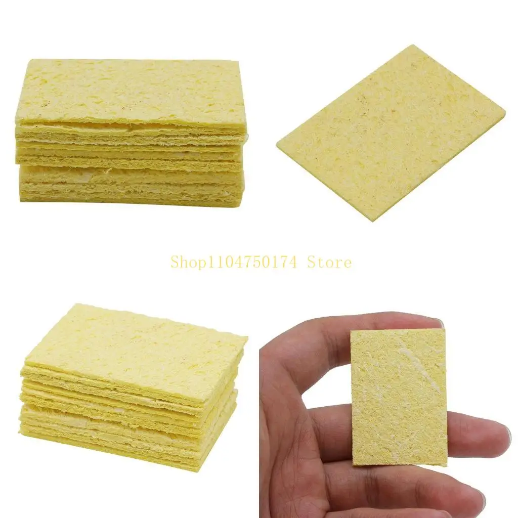10pcs Electric Welding Soldering Iron Sponge Cleaning Cleaner Pads top sale