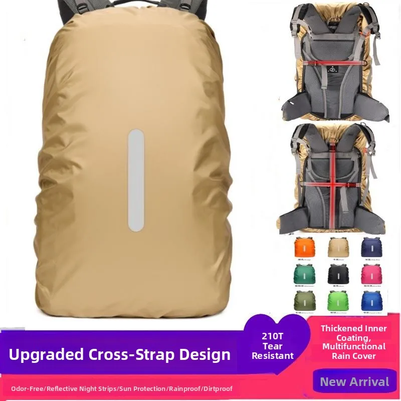 Thickened Outdoor Waterproof Backpack Cover with Pull Rod Bookbag Shield Cycling Rainproof Jacket for Men And Women