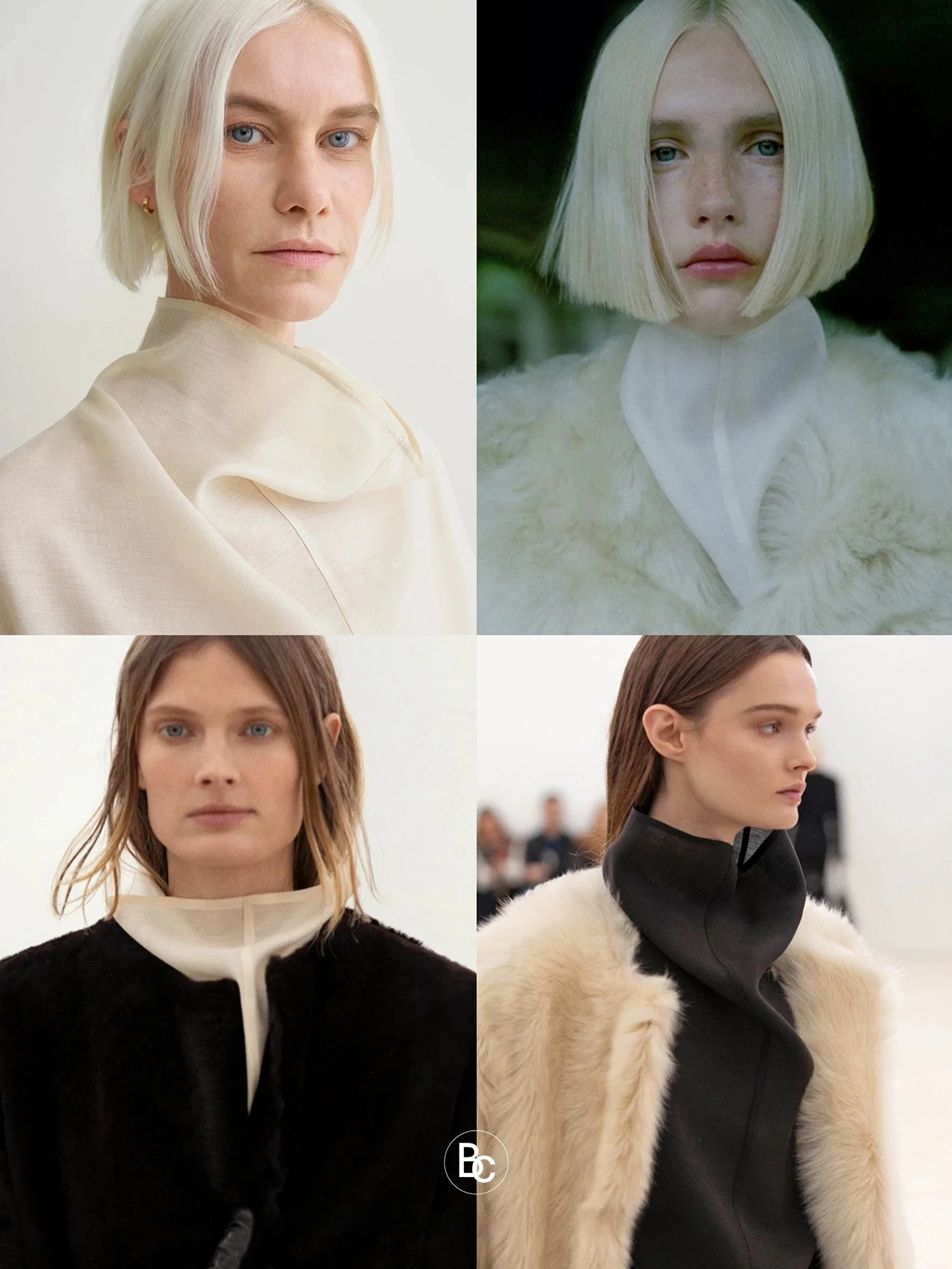 Camiseta de organza y lino de cuello ancho para mujer, estilo europeo, a la moda, personalizada, informal, de manga larga, en blanco y negro.