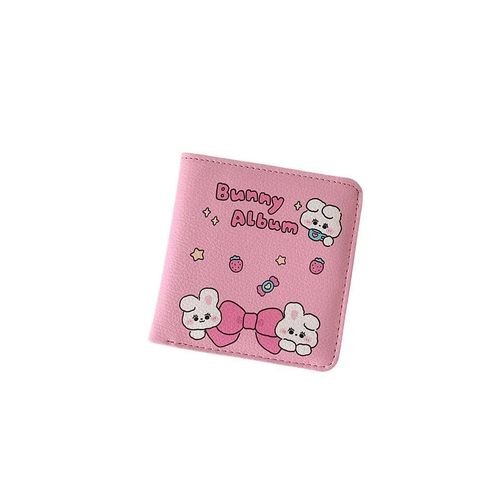 

Picture Korean Photocard Holder Bunny Bear Dog Card Protective Case PU Cartoon Card Bag Idol Photo Card English Letter