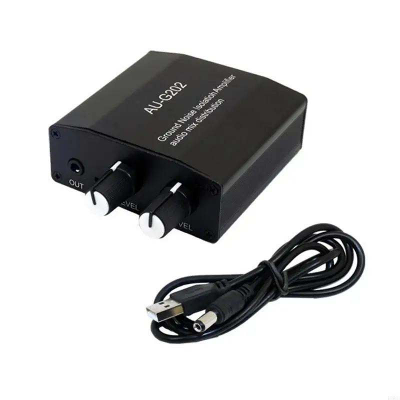 

2CH 3.5mm Auditory Mixing Console Stereo 2-In-2-Out With Common Ground Isolation Mixer For Headphones and Speakers R58A