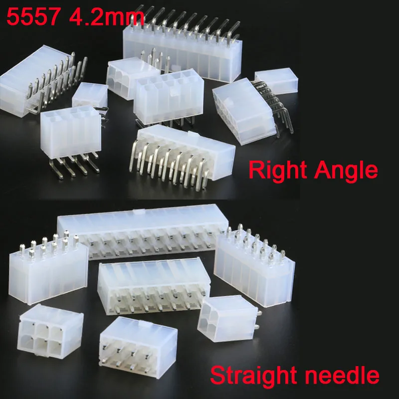 10Pcs 5569 For 5557 4.2mm Automotive Wiring Connector Right Angle Straight Female 4-12Pin for PC/Computer Graphics Card On Board