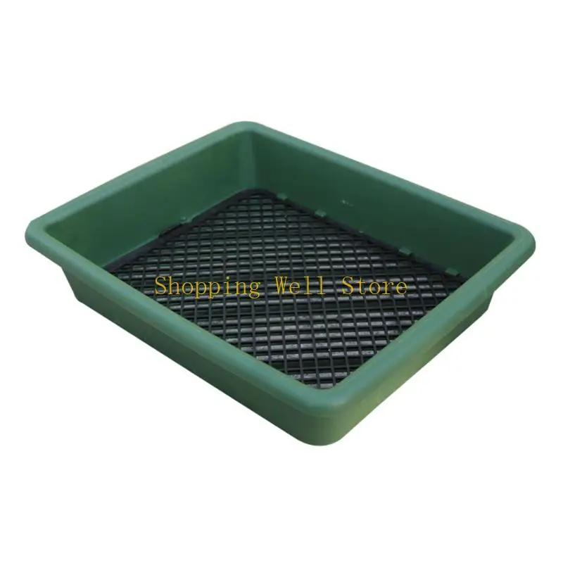 KX4B Sifting Pan Stackable Rustproof Pellet Sifter Mesh Screen Accessories for Prospecting Mining Garden Accessories