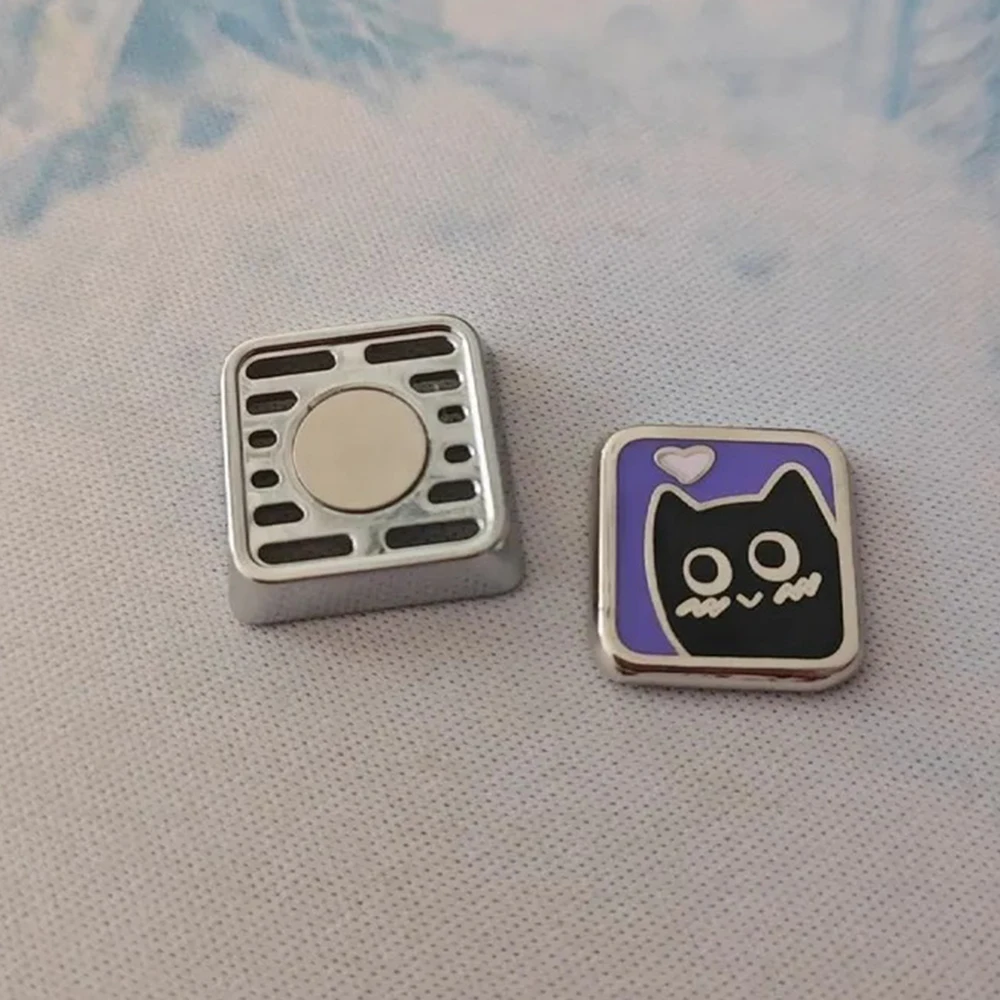 Low Profile Keycaps Mechanical Keyboards Metal Keycaps ESC Arrow Cute Cat Custom Magnetic Gaming Key Caps