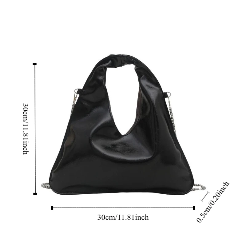 패셔너블한 단색 PU 가죽 숄더백 다용도 체인 크로스백 캐주얼 출퇴근 여성 핸드백