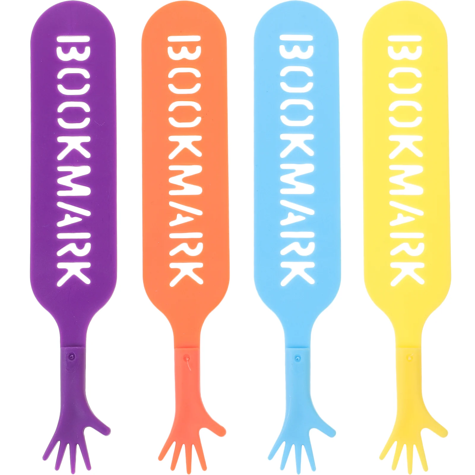 4 Pcs Taste Finger Bookmark Student Tag Sticky Tabs Plastic Small Reading Page Marker