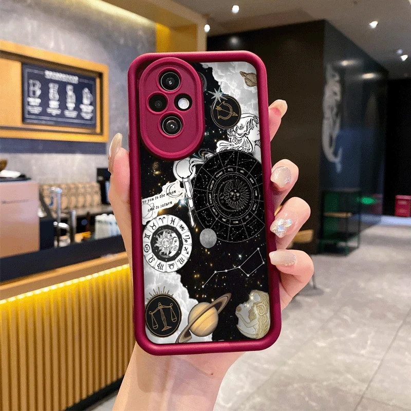 الإبداعية الفن كوكبة القمر الشمس طباعة جراب هاتف لهواوي نوفا 11i 10 9 7 SE P20 P30 برو Y70 Y61 ماتي 50 40 برو غطاء ناعم #6