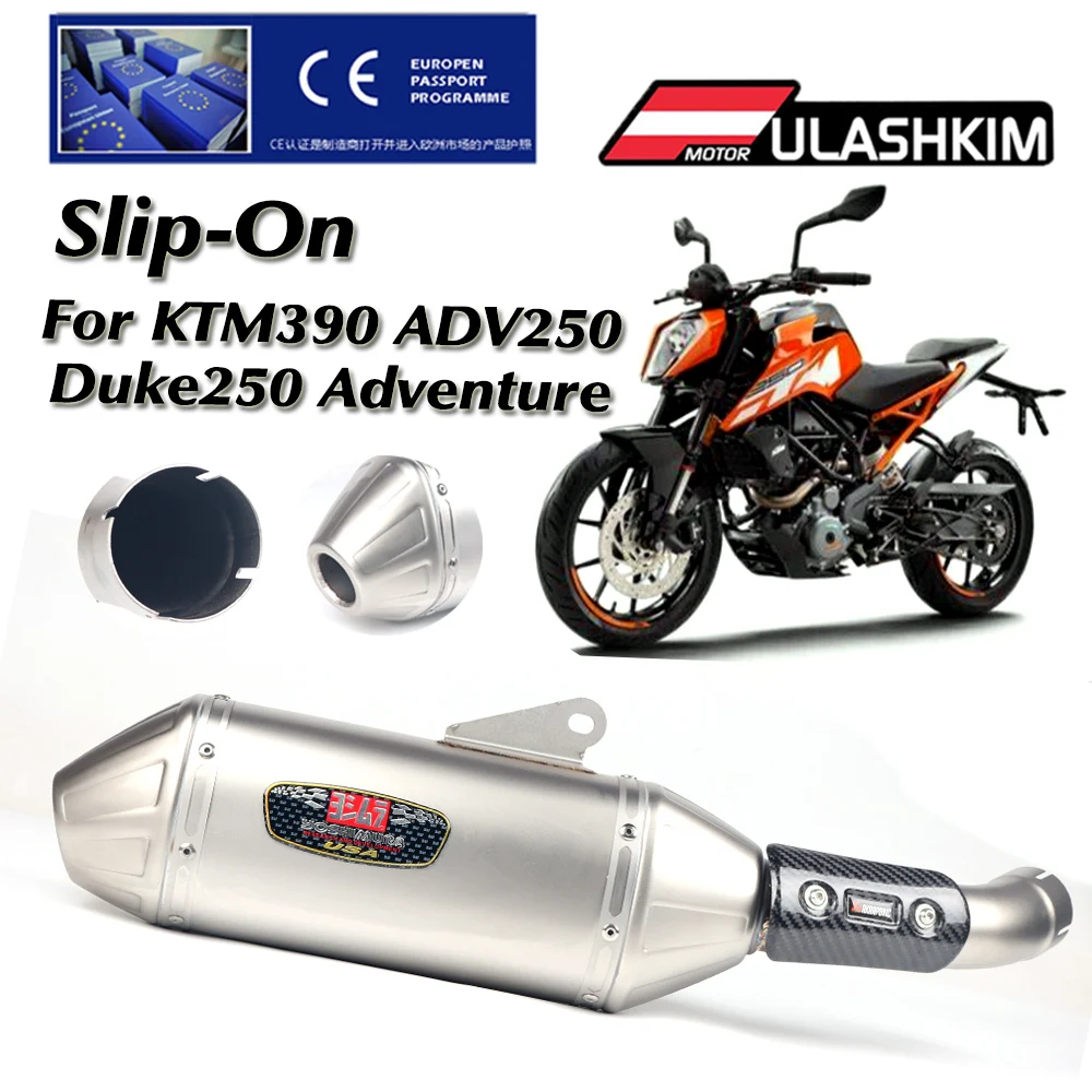 Slip-On For KTM 390 ADV 250 Duke 250 Adventure Motorcycle Exhaust Muffler Systems Escape Middle Silencer Motorcycles Accessories