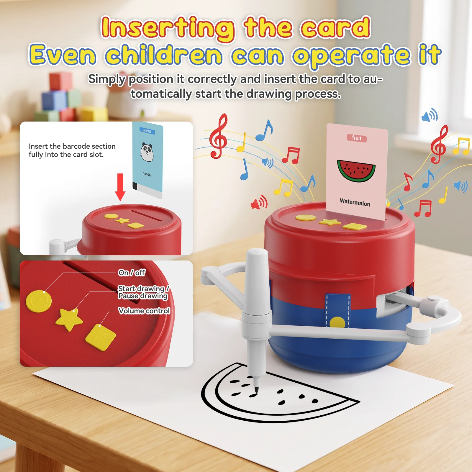 Automatic Drawing Robot Toy for Kids Auto‑Sketch Machine with 200 Drawing Patterns, Rechargeable Early Educational Drawing Toy