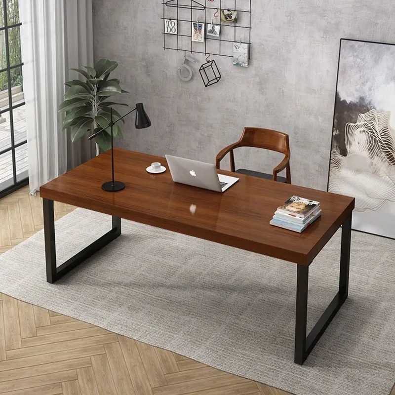 The product can be customized. Nordic solid wood desk home bedroom simple rectangular desktop computer desk study simple log des