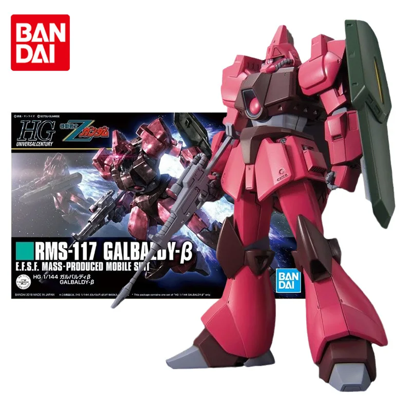 

Оригинальная модель Bandai Gundam в комплекте, аниме-фигурка HG 1/144 RMS-117 Galbaldy-β, коллекционная Аниме Фигурка Gunpla, игрушки для детей