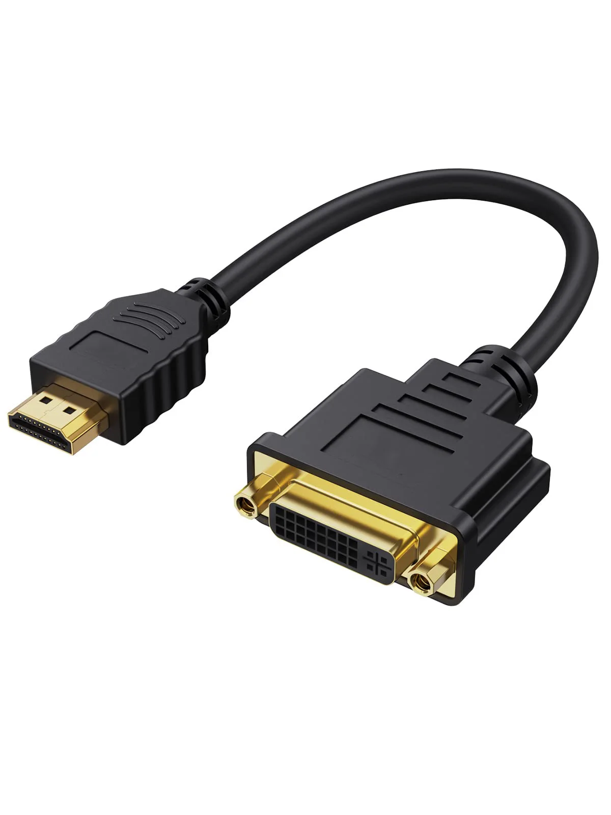 HDMI to DVI Cable Bi-Directional DVI-I (24+5) Female to HDMI Male Adapter 1080P DVI to HDMI Converter for Xbox PC TV Box PS5