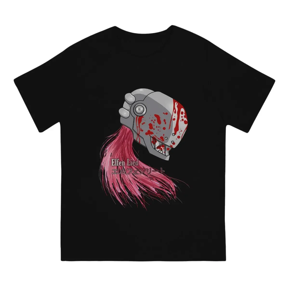 Anime Elfen Lied Lucy Classic T Shirt Harajuku Gothic Men's Polyester Tshirt O-Neck